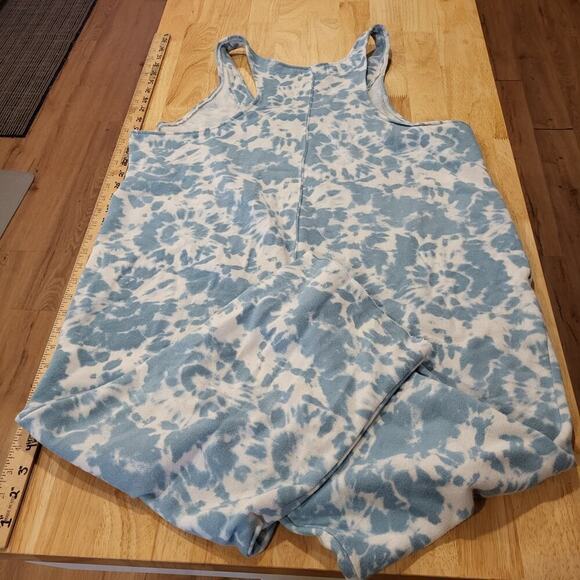 Colsie Blue Tie Dye Jersey Sweatpants Overalls XL 21" P2P (See photo for Spot) - Picture 14 of 14